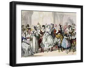 People Wearing Masks, France, 19th Century-null-Framed Giclee Print