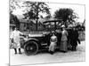 People with a 1914 Singer-null-Mounted Photographic Print