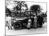 People with a 1914 Singer-null-Mounted Photographic Print