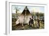 People with a Traditional Tent, Lapland, Sweden, C1923-null-Framed Giclee Print