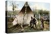 People with a Traditional Tent, Lapland, Sweden, C1923-null-Stretched Canvas