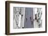 People with Colourful Umbrellas, Vertical View from the Elevador De Santa Justa, Lisbon-Axel Schmies-Framed Photographic Print