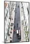 People with Colourful Umbrellas, Vertical View from the Elevador De Santa Justa, Lisbon-Axel Schmies-Mounted Photographic Print