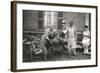 People with Three Dogs in a Garden, France-null-Framed Photographic Print