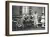 People with Three Dogs in a Garden, France-null-Framed Photographic Print