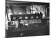People Working in the Dumont Television Studio in Wanamakers Department Store-null-Stretched Canvas