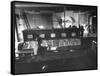 People Working in the Dumont Television Studio in Wanamakers Department Store-null-Framed Stretched Canvas