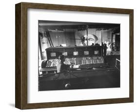 People Working in the Dumont Television Studio in Wanamakers Department Store-null-Framed Photographic Print