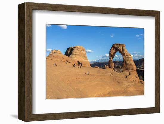 Peoples at Delicate Arch at golden hour, Arches National Park, Moab, Grand County, Utah, United Sta-Francesco Vaninetti-Framed Photographic Print