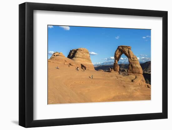 Peoples at Delicate Arch at golden hour, Arches National Park, Moab, Grand County, Utah, United Sta-Francesco Vaninetti-Framed Photographic Print