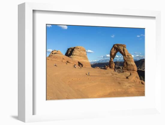 Peoples at Delicate Arch at golden hour, Arches National Park, Moab, Grand County, Utah, United Sta-Francesco Vaninetti-Framed Photographic Print