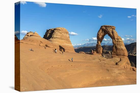 Peoples at Delicate Arch at golden hour, Arches National Park, Moab, Grand County, Utah, United Sta-Francesco Vaninetti-Stretched Canvas