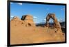 Peoples at Delicate Arch at golden hour, Arches National Park, Moab, Grand County, Utah, United Sta-Francesco Vaninetti-Framed Photographic Print