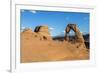 Peoples at Delicate Arch at golden hour, Arches National Park, Moab, Grand County, Utah, United Sta-Francesco Vaninetti-Framed Photographic Print