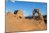 Peoples at Delicate Arch at golden hour, Arches National Park, Moab, Grand County, Utah, United Sta-Francesco Vaninetti-Mounted Photographic Print