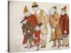 Peoples. Costume Design for the Opera Prince Igor by A. Borodin, 1914-Nicholas Roerich-Stretched Canvas