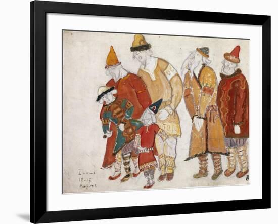 Peoples. Costume Design for the Opera Prince Igor by A. Borodin, 1914-Nicholas Roerich-Framed Giclee Print