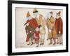 Peoples. Costume Design for the Opera Prince Igor by A. Borodin, 1914-Nicholas Roerich-Framed Giclee Print