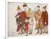Peoples. Costume Design for the Opera Prince Igor by A. Borodin, 1914-Nicholas Roerich-Framed Giclee Print