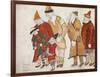 Peoples. Costume Design for the Opera Prince Igor by A. Borodin, 1914-Nicholas Roerich-Framed Giclee Print