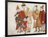 Peoples. Costume Design for the Opera Prince Igor by A. Borodin, 1914-Nicholas Roerich-Framed Giclee Print