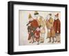 Peoples. Costume Design for the Opera Prince Igor by A. Borodin, 1914-Nicholas Roerich-Framed Giclee Print