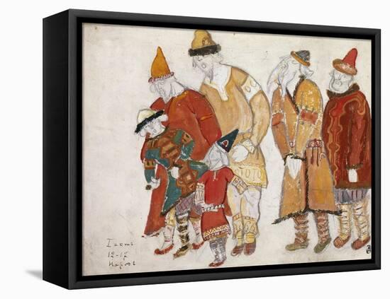 Peoples. Costume Design for the Opera Prince Igor by A. Borodin, 1914-Nicholas Roerich-Framed Stretched Canvas