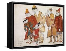 Peoples. Costume Design for the Opera Prince Igor by A. Borodin, 1914-Nicholas Roerich-Framed Stretched Canvas