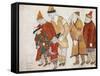 Peoples. Costume Design for the Opera Prince Igor by A. Borodin, 1914-Nicholas Roerich-Framed Stretched Canvas