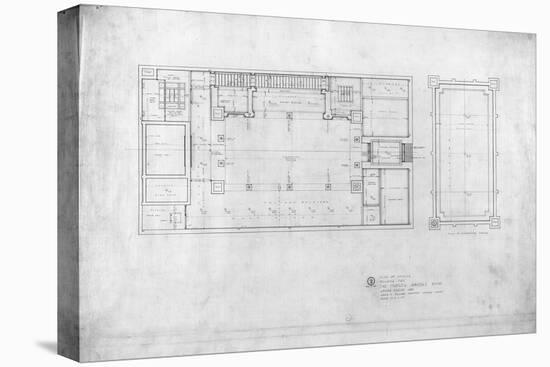 Peoples Savings Bank, Cedar Rapids, Iowa: Ceiling Plan, 1909-11-Louis Sullivan-Stretched Canvas