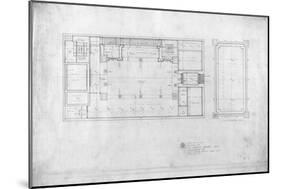 Peoples Savings Bank, Cedar Rapids, Iowa: Ceiling Plan, 1909-11-Louis Sullivan-Mounted Giclee Print