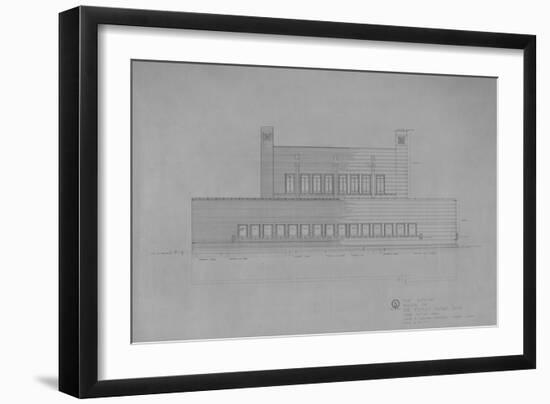 Peoples Savings Bank, Cedar Rapids, Iowa: East Elevation, 1909-11-Louis Sullivan-Framed Giclee Print