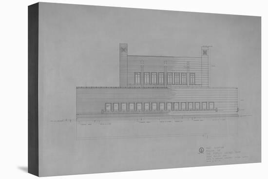 Peoples Savings Bank, Cedar Rapids, Iowa: East Elevation, 1909-11-Louis Sullivan-Stretched Canvas