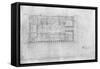 Peoples Savings Bank, Cedar Rapids, Iowa: Main Floor Plan, 1909-11-Louis Sullivan-Framed Stretched Canvas