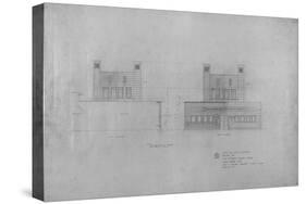 Peoples Savings Bank, Cedar Rapids, Iowa: North and South Elevations, 1909-11-Louis Sullivan-Stretched Canvas