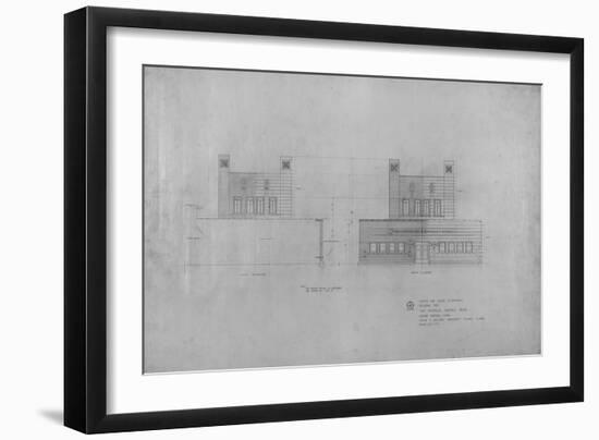 Peoples Savings Bank, Cedar Rapids, Iowa: North and South Elevations, 1909-11-Louis Sullivan-Framed Giclee Print