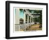 Peoria, Illinois, Bradley Park View of the Pompeian Garden-Lantern Press-Framed Art Print