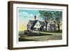 Peoria, Illinois, Exterior View of the Country Club at Prospect Heights-Lantern Press-Framed Art Print