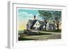 Peoria, Illinois, Exterior View of the Country Club at Prospect Heights-Lantern Press-Framed Art Print