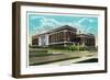 Peoria, Illinois, Exterior View of the New High School Building-Lantern Press-Framed Art Print