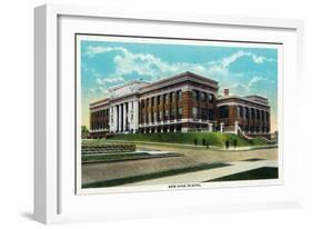 Peoria, Illinois, Exterior View of the New High School Building-Lantern Press-Framed Art Print