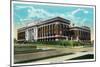 Peoria, Illinois, Exterior View of the New High School Building-Lantern Press-Mounted Art Print