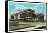 Peoria, Illinois, Exterior View of the New High School Building-Lantern Press-Framed Stretched Canvas