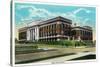 Peoria, Illinois, Exterior View of the New High School Building-Lantern Press-Stretched Canvas