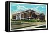 Peoria, Illinois, Exterior View of the New High School Building-Lantern Press-Framed Stretched Canvas