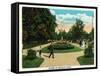Peoria, Illinois, Scenic View in Bradley Park-Lantern Press-Framed Stretched Canvas
