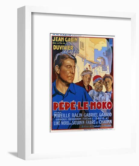 Pepe Le Moko, Jean Gabin (Left), 1937-null-Framed Art Print