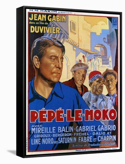 Pepe Le Moko, Jean Gabin (Left), 1937-null-Framed Stretched Canvas