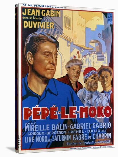 Pepe Le Moko, Jean Gabin (Left), 1937-null-Stretched Canvas