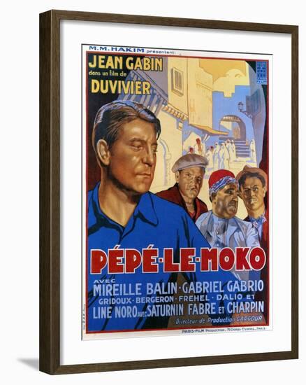 Pepe Le Moko, Jean Gabin (Left), 1937-null-Framed Art Print